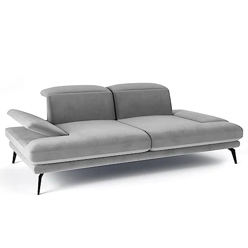 Siblo Canape 2 Places - Deli 2 Collection Meubles de Salon - Confortable Canapé Convertible - Canapé 2 Places - Gris - 215x112x83 cm