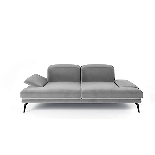 Siblo Canape 2 Places - Deli 2 Collection Meubles de Salon - Confortable Canapé Convertible - Canapé 2 Places - Gris - 215x112x83 cm