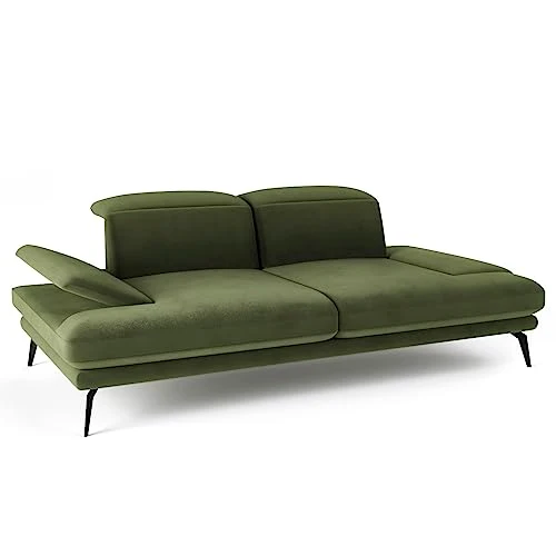Siblo Canape 2 Places - Deli 2 Collection Meubles de Salon - Confortable Canapé Convertible - Canapé 2 Places - Vert - 215x112x83 cm