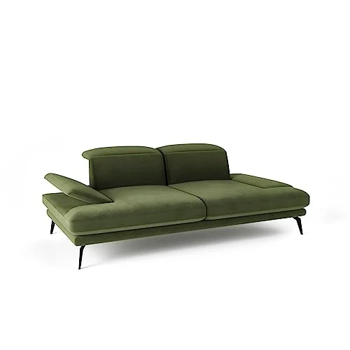Siblo Canape 2 Places - Deli 2 Collection Meubles de Salon - Confortable Canapé Convertible - Canapé 2 Places - Vert - 215x112x83 cm