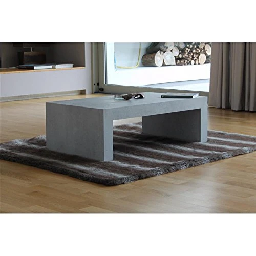Mobili Fiver, Table Basse, First H30, Béton, 90 x 54 x 30 cm Mélaminé, Made in Italy