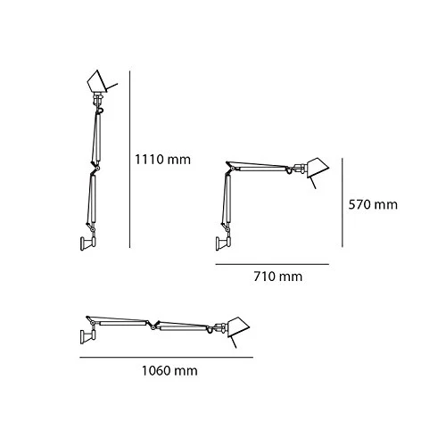 ARTEMIDE - Applique murale Artemide Tolomeo Mini Halo - Aluminium