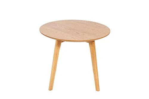 Homexperts Lina Table Basse, Chêne, Marron, D 50, H 40 cm