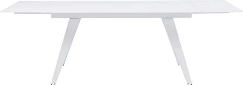 Kare Salle, Table à Manger, Verre, Blanc, 160 40 x90cm