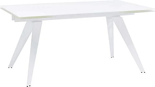 Kare Salle, Table à Manger, Verre, Blanc, 160 40 x90cm