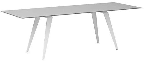 Kare Salle, Table à Manger, Verre, Blanc, 160 40 x90cm