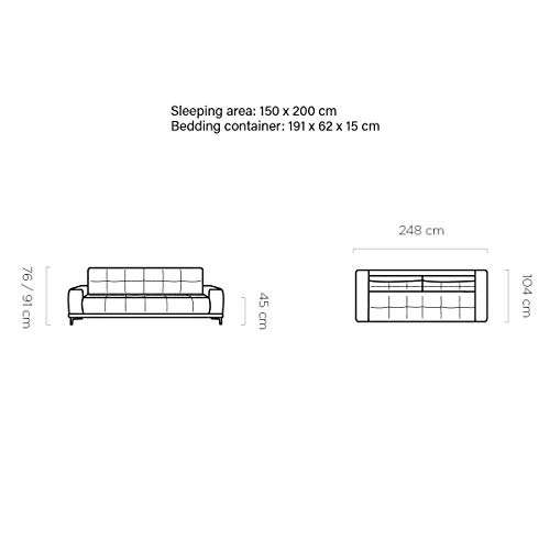 MAMBA Pieds de rangement modernes en simili cuir/tissu