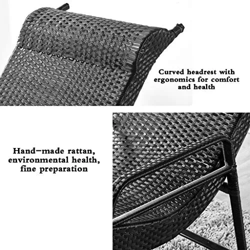 Fauteuils inclinables Fauteuil À Bascule Fauteuil En Rotin Naturel Fauteuil De Style Fauteuil À Bascule Old Man Back Fauteuil De Détente Extérieur Au Balcon Fauteuil À Bascule De Jardin Capacité De Ch