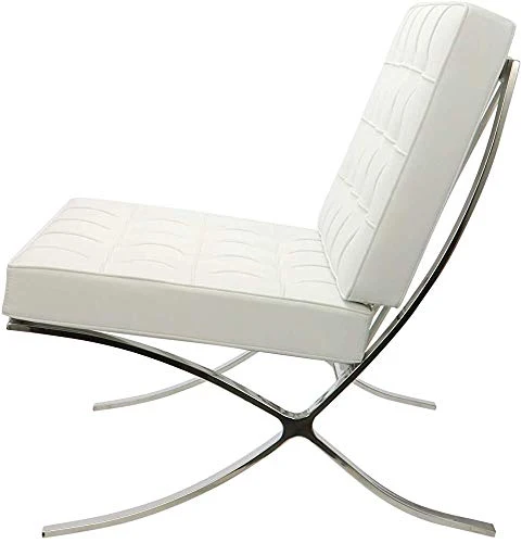 Meubles de salon Fauteuil de veau Chaise et imitation Chaise en cuir en cuir de chaises, chaise longue, chaise longue,White