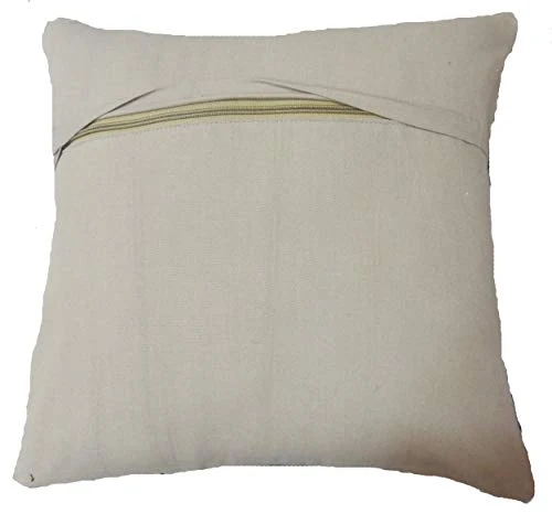iinfinize Lot de 2 housses de coussin en laine de jute rustique Kilim décoratif pour canapé ou chaise avec fermeture éclair