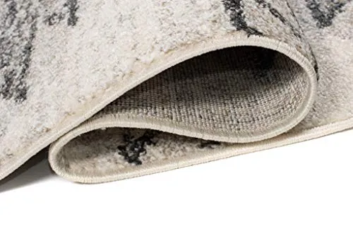 Tapiso Ethno Tapis Salon Chambre Jeunes Crème Gris Motif Ethnique Aztèque Géométrique Zigzags Moucheté Doux 300 x 400 cm