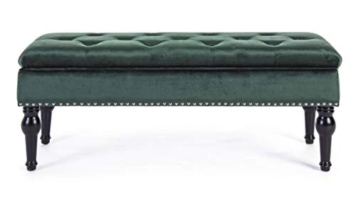 PEGANE Banc conteneur Coloris Vert foncé - L 108.5 x P 43 x H 45 cm