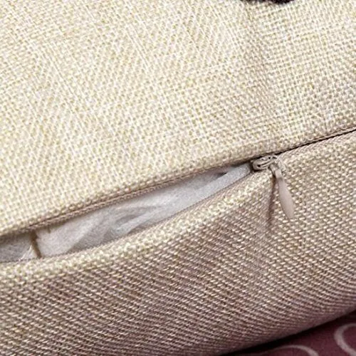 LONUPAZZ 4 Pcs/Set Imprimé Taies D'Oreiller Lin Canapé Housse De Coussin DéCor à La Maison 45X45 (C)