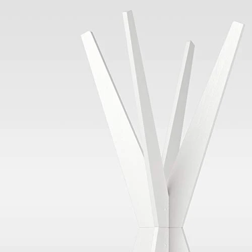 Mobili Fiver, Porte-Manteau sur Pied Design, Emma Frêne Blanc, 80 x 80 x 170,5 cm, Made in Italy