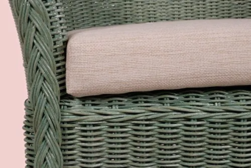 Rattan im Trend Fauteuil en rotin avec accoudoirs Vert