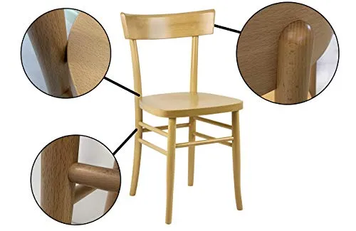 Lot de 2 chaises de cuisine en bois Milano - Bleu