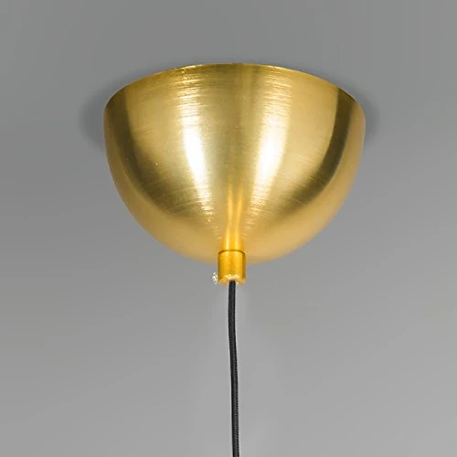 QAZQA Rétro Suspension/Lustre/Luminaire/Lumiere/Éclairage rétro or 40 cm - Slice Aluminium Doré Rond/Globe E27 Max. 1 x 60 Watt/intérieur/Salon/Cuisine