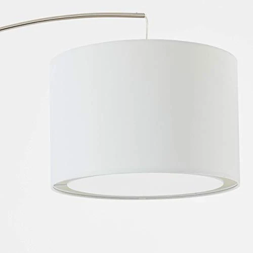 BRILLIANT 13258/05 Lampadaire blanc déporté CLARIE - E27 60w - Ampoule non incluse
