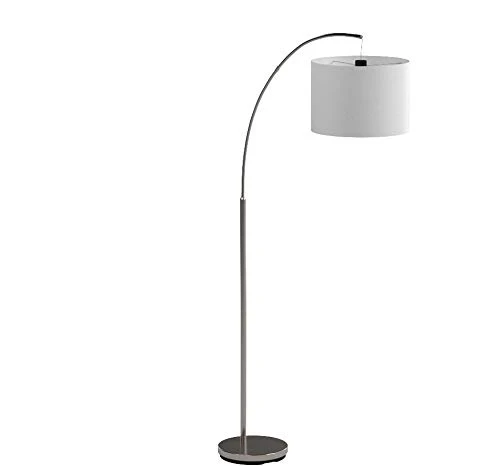 BRILLIANT 13258/05 Lampadaire blanc déporté CLARIE - E27 60w - Ampoule non incluse