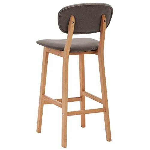 Chusui Lot de 2 tabourets de bar, bar, bar Stools, comptoir, tabouret de bar, tabouret de cuisine, tabouret de comptoir, accessoires de bar, tissu taupe