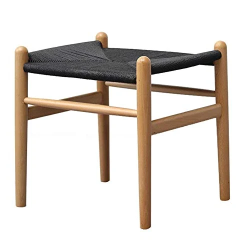 NMDCDH Pouf Tabourets Tabouret Canapé Tabouret Marchepied Petit Repose-Pieds Repose-Pieds Rembourrés Tabouret de Table Basse Salon en Rotin Bois Massif, 12 Couleurs (Couleur: H, Taille: 4