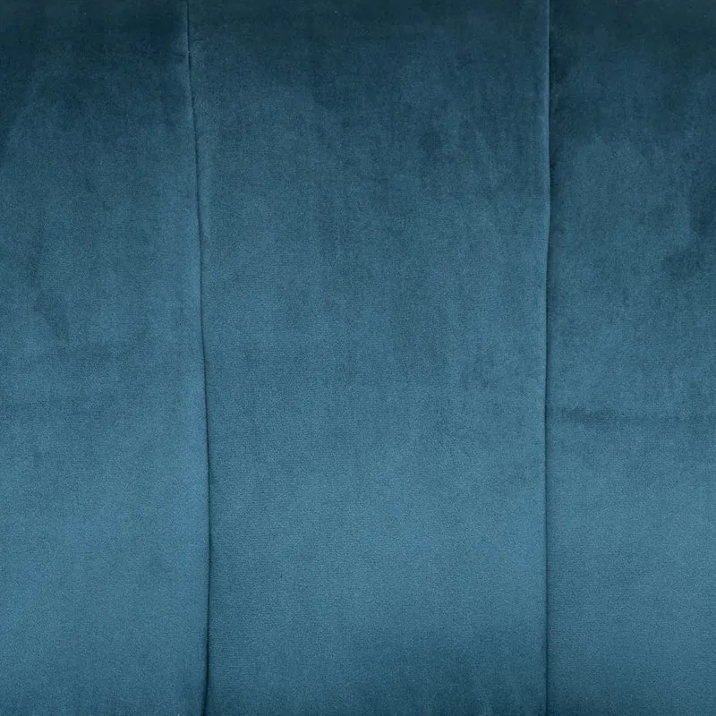 Fauteuil Naova Bleu Canard en Velours - Atmosphera créateur d'intérieur
