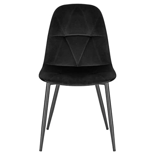 Lestarain Chaises de Salle à Manger, Chaise Salon, Chaise Scandinave, Chaise de Cuisine en Velours avec Pieds en métal, Assise Rembourré, Nior LCNI109004-2