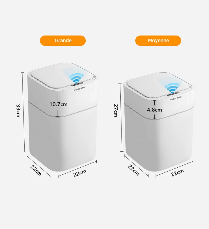 Joybos® Poubelle Intelligente avec Fonction de Désinfection UV Z49