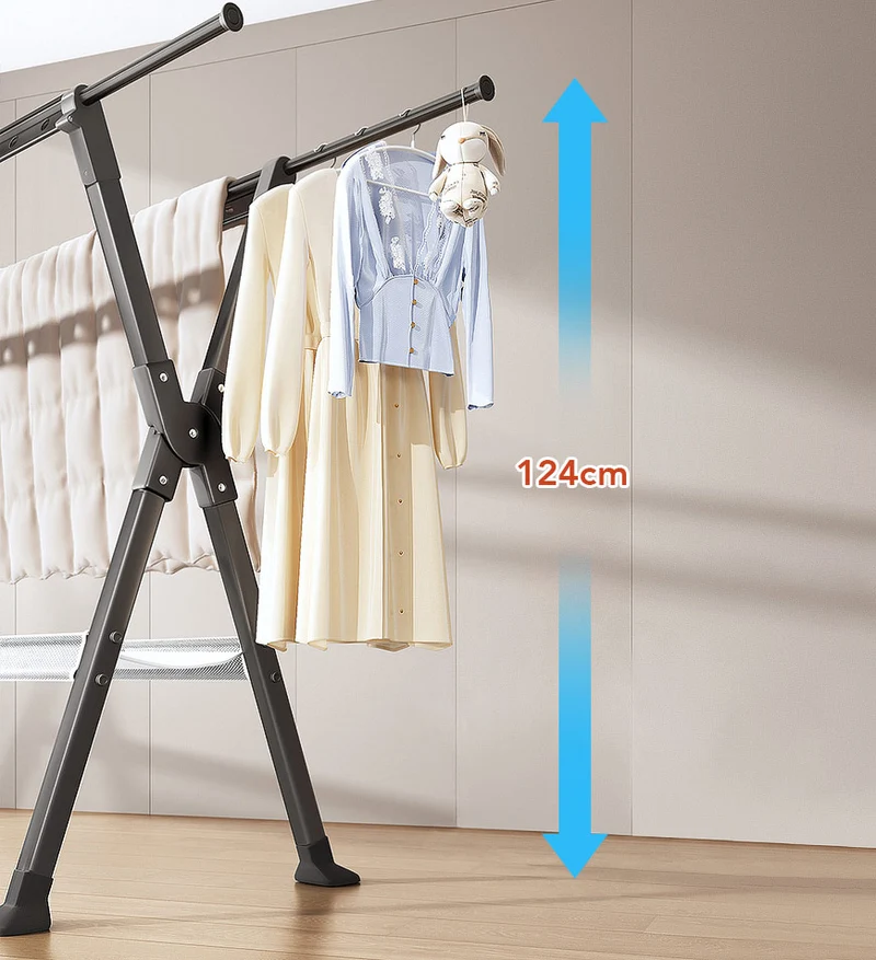 Joybos® Séchoir à Linge Pliable et Extensible, Intérieur/Extérieur, Séchoir en Alliage d'Aluminium F212
