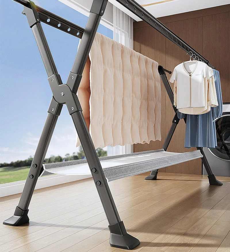 Joybos® Séchoir à Linge Pliable et Extensible, Intérieur/Extérieur, Séchoir en Alliage d'Aluminium F212