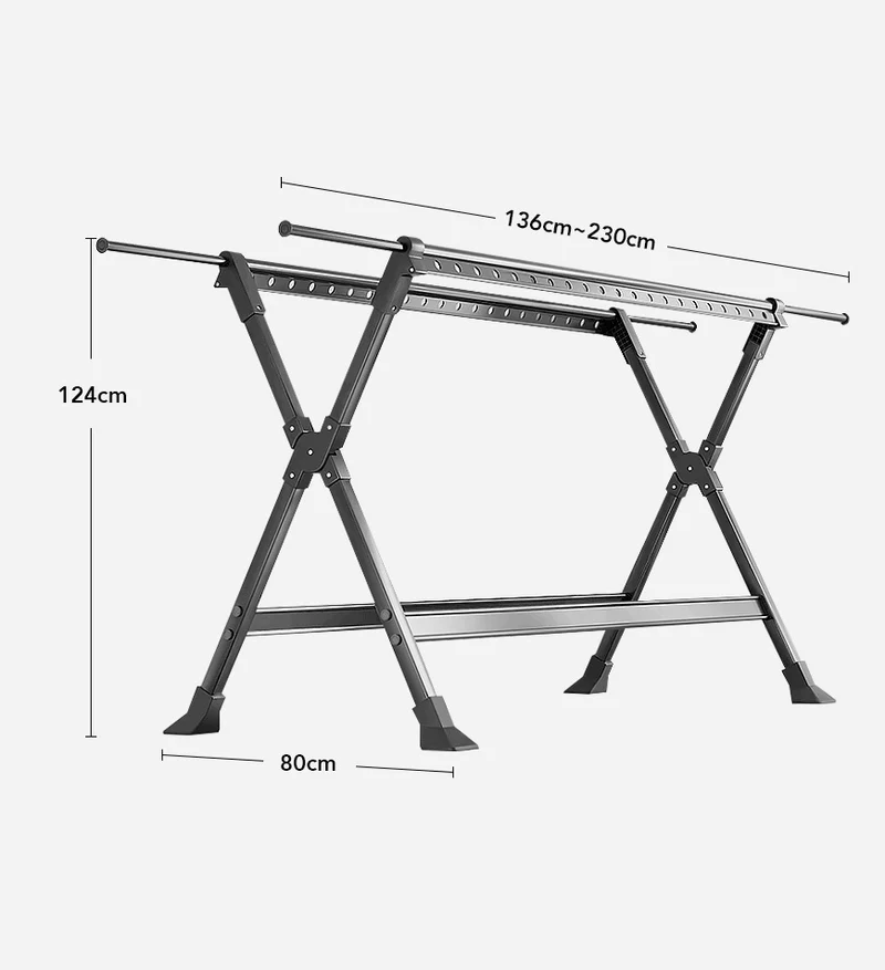 Joybos® Séchoir à Linge Pliable et Extensible, Intérieur/Extérieur, Séchoir en Alliage d'Aluminium F212