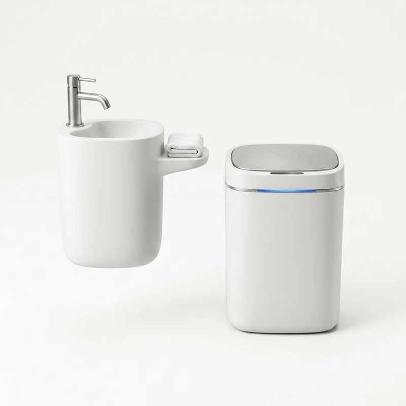 Poubelle encastrable double pour tri sélectif - Gain de place cuisine