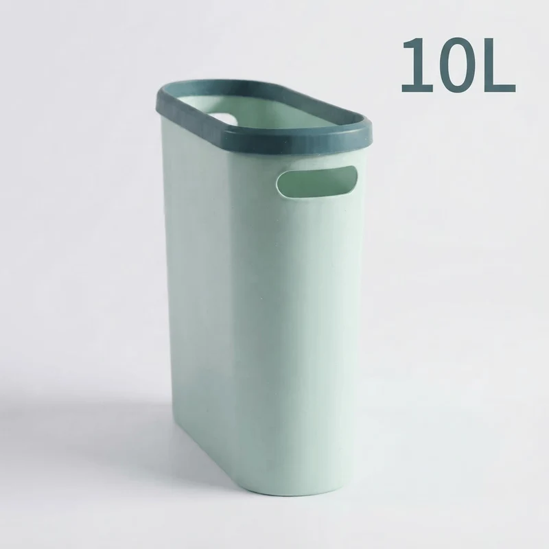 Poubelle Cuisine Design en Bois Rectangulaire avec Couvercle Basculant