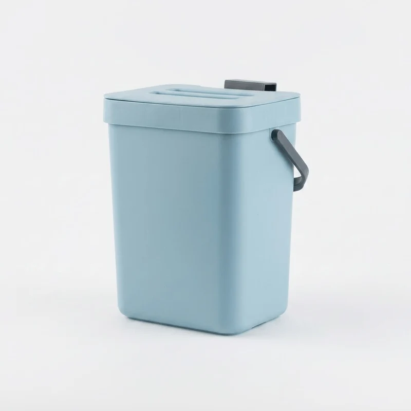 Poubelle coulissante tri sélectif 2 bacs pour meuble de cuisine