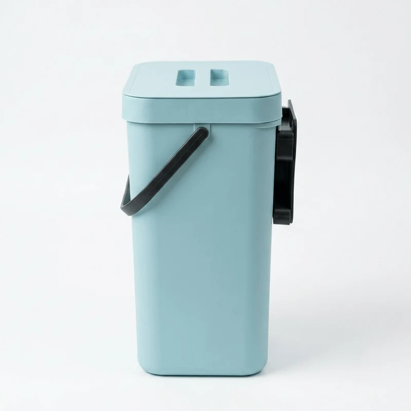 Poubelle coulissante tri sélectif 2 bacs pour meuble de cuisine