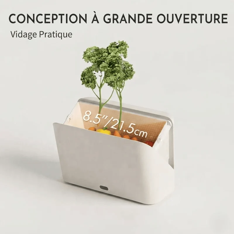 Poubelle automatique murale – Design compact pour cuisine et salle de bain
