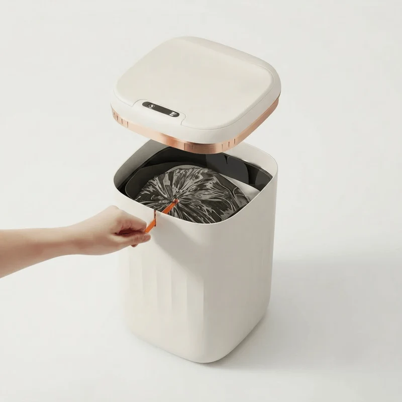 Poubelle salle de bain automatique intelligente 20L – Design et Fermeture Étanche