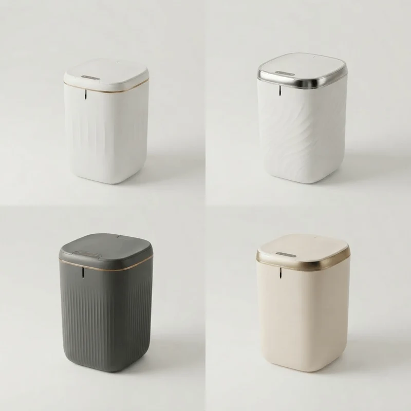Poubelle salle de bain automatique intelligente 20L – Design et Fermeture Étanche