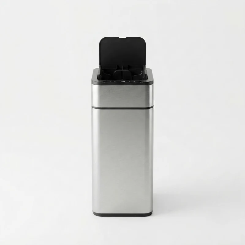 Poubelle automatique 50L en acier inoxydable – Design et intelligente