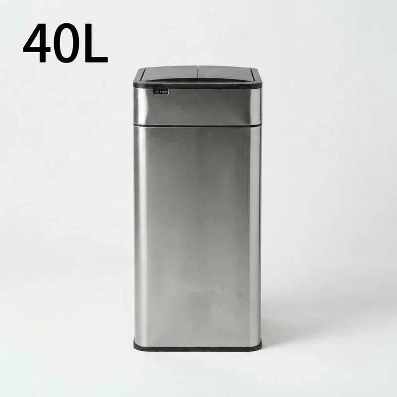 Poubelle automatique 50L en acier inoxydable – Design et intelligente