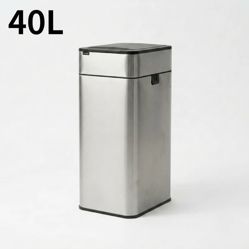 Poubelle automatique 50L en acier inoxydable – Design et intelligente