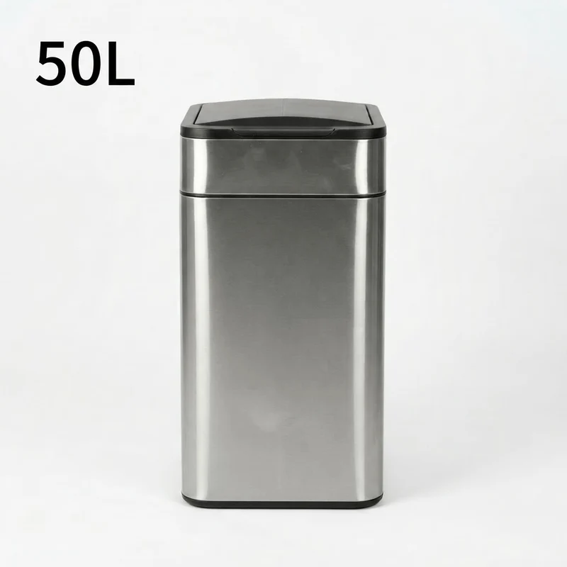 Poubelle automatique 50L en acier inoxydable – Design et intelligente
