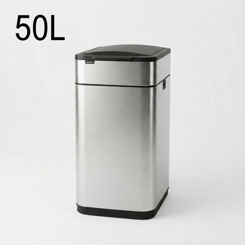Poubelle automatique 50L en acier inoxydable – Design et intelligente