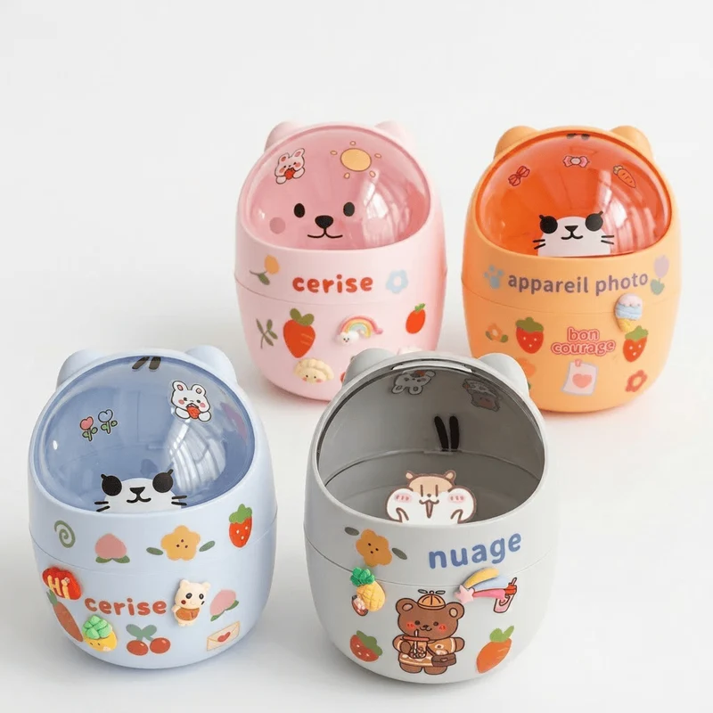 Petite poubelle de bureau Kawaii – Rangement design pour votre espace