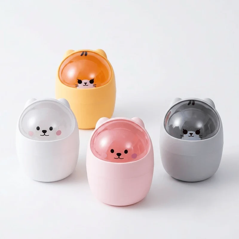 Petite poubelle de bureau Kawaii – Rangement design pour votre espace