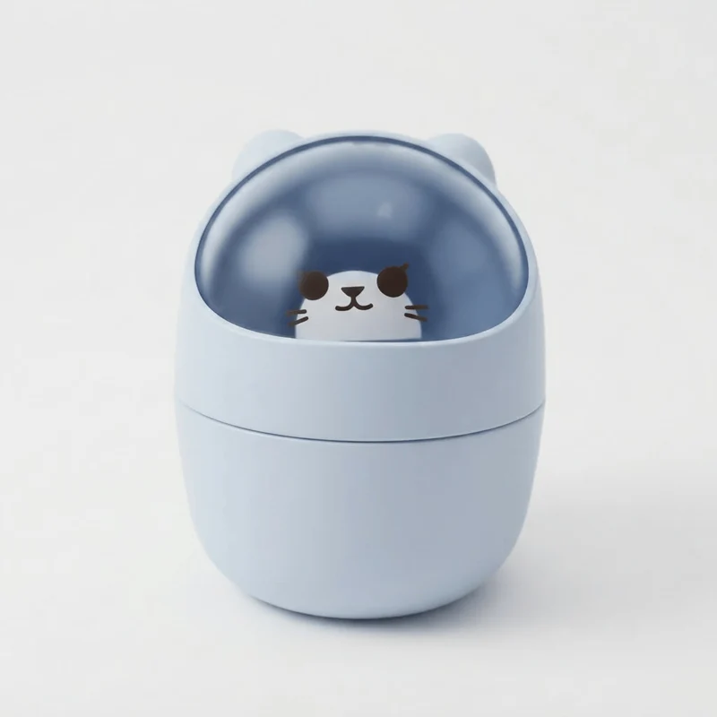 Petite poubelle de bureau Kawaii – Rangement design pour votre espace