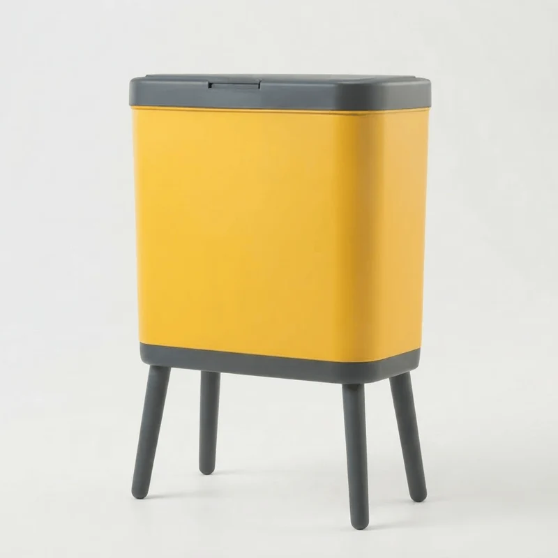 Poubelle Cuisine Design 15L - Étroite, Haut sur Pieds et Pratique