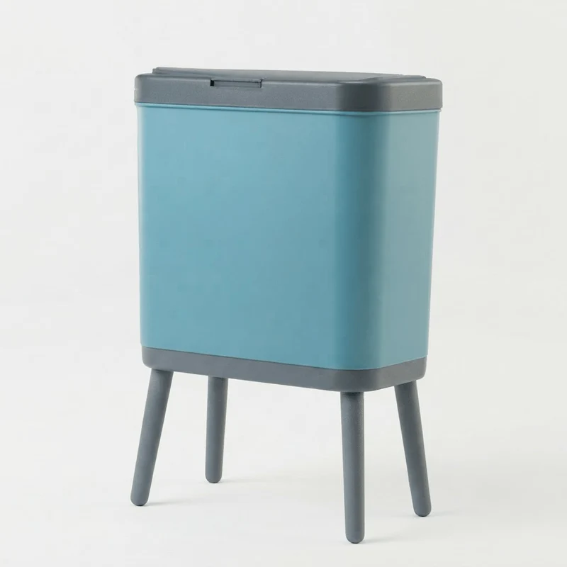 Poubelle Cuisine Design 15L - Étroite, Haut sur Pieds et Pratique