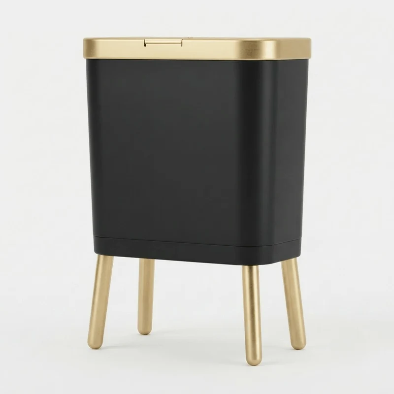 Poubelle Cuisine Design 15L - Étroite, Haut sur Pieds et Pratique