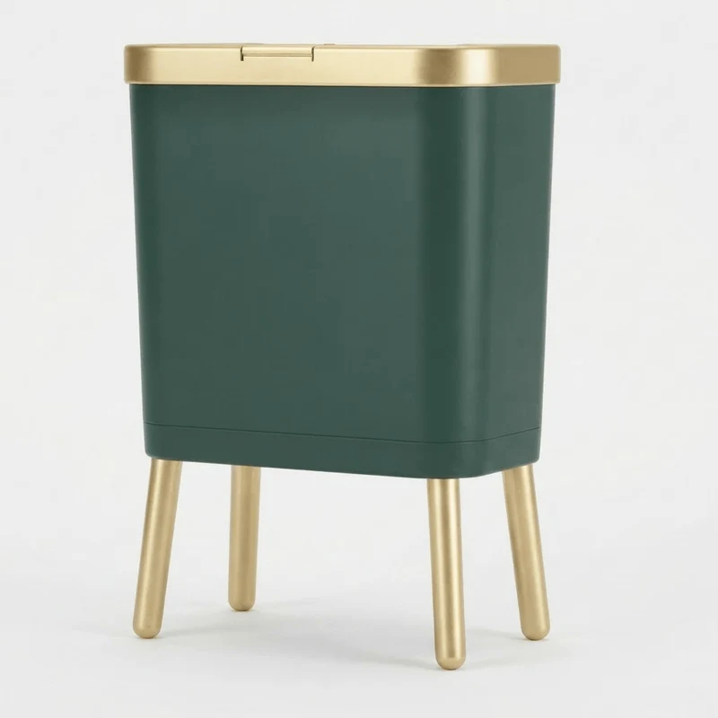 Poubelle Cuisine Design 15L - Étroite, Haut sur Pieds et Pratique